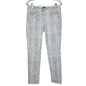 J.McLaughlin Womens Grey Snakeskin Print Stretch Pants Size 6 Animal Print